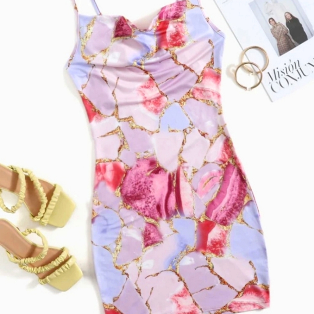 Marble Print Cami Dress